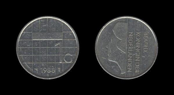 Netherlands Nizozemska 1 Gulden 1988 – Beatrix