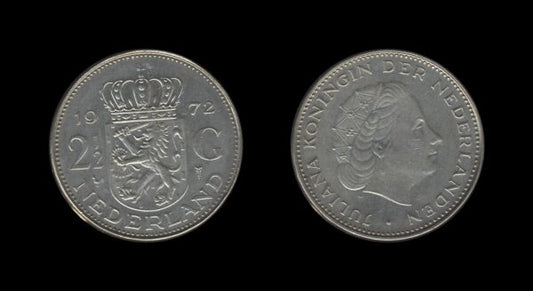 Netherlands Nizozemska 2.5 Gulden 1972 – Juliana