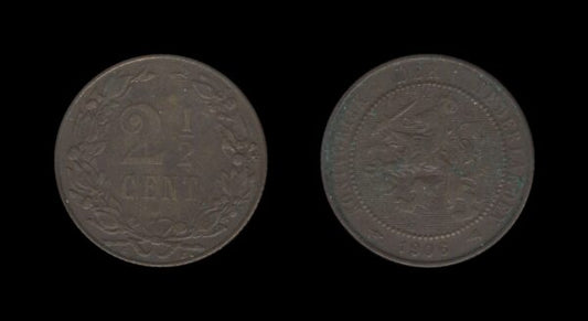 Netherlands Nizozemska 2.5 Cent 1906 – Wilhelmina