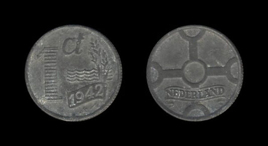 Netherlands Nizozemska 1 Cent 1942 – German Occupation