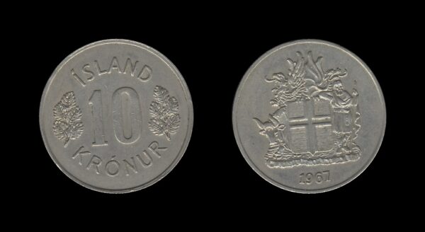 Iceland Island 10 Kronur 1967