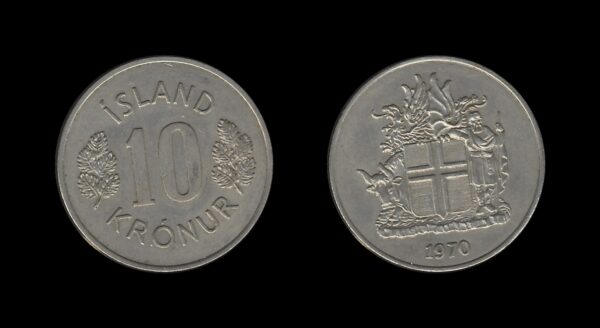 Iceland Island 10 Kronur 1970