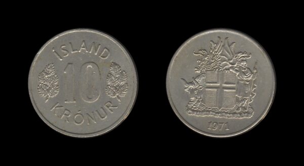 Iceland Island 10 Kronur 1971