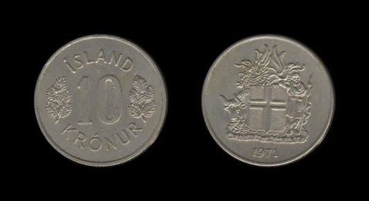 Iceland Island 10 Kronur 1971