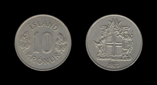 Iceland Island 10 Kronur 1973