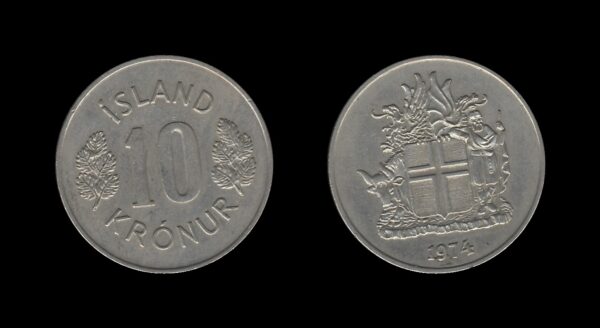 Iceland Island 10 Kronur 1974