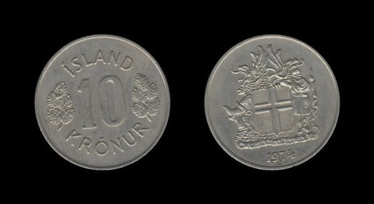 Iceland Island 10 Kronur 1974