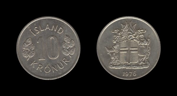 Iceland Island 10 Kronur 1976