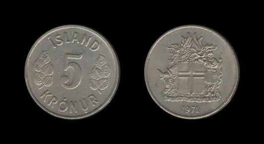 Iceland Island 5 Kronur 1971