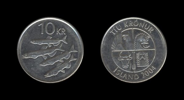 Iceland Island 10 Kronur 2004