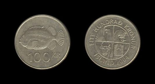 Iceland Island 100 Kronur 2004