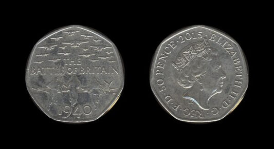 United Kingdom Velika Britanija 50 Pence 2015 – Battle of Britain – Elizabeth II