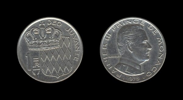 Monaco Monako 1 Franc 1978 – Rainier III