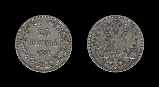 Finland Finska 25 Pennia 1889