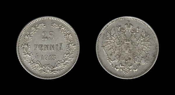 Finland Finska 25 Pennia 1913