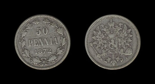 Finland Finska 50 Pennia 1872