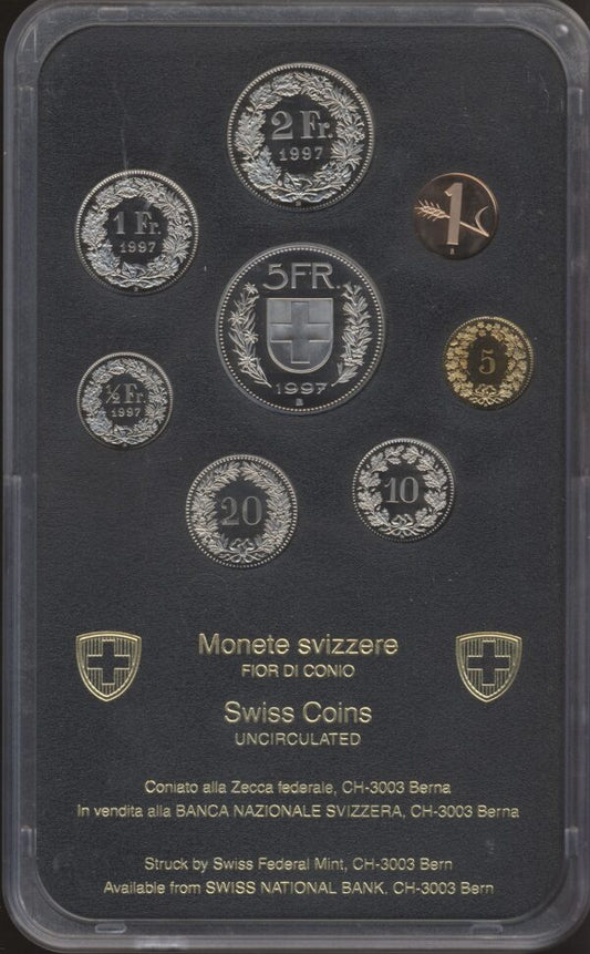 Switzerland Švicarska Unc Set 1997