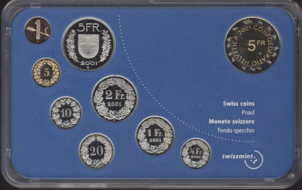 Switzerland Švicarska Proof Set 2001