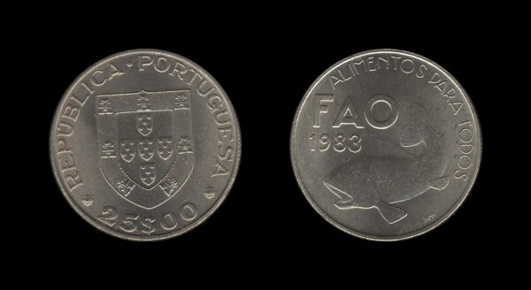 Portugal 25 Escudos 1983 – FAO