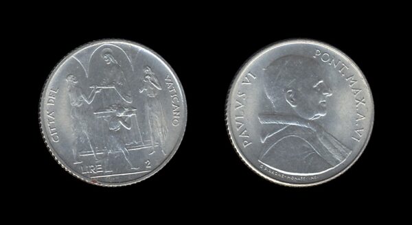 Vatican City Vatika 2 Lire 1968 – FAO – Pavlvs VI