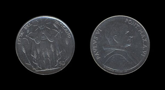 Vatican City Vatika 50 Lire 1968 – FAO – Pavlvs VI