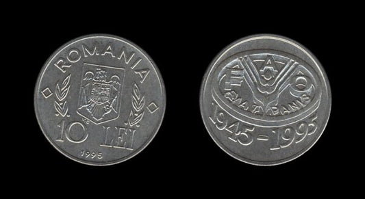 Romania Rumunjska 10 Lei 1995 – FAO (without N)