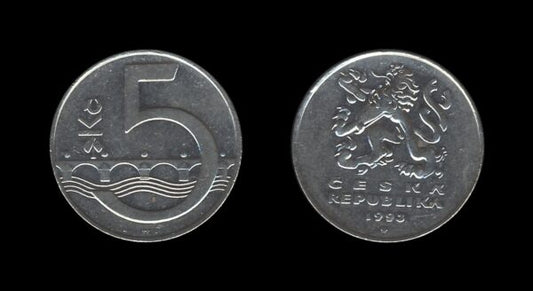 Czech Republic Češka 5 Korun 1993