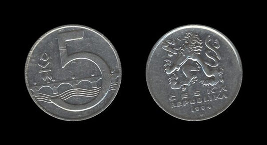 Czech Republic Češka 5 Korun 1994 (Leaf)