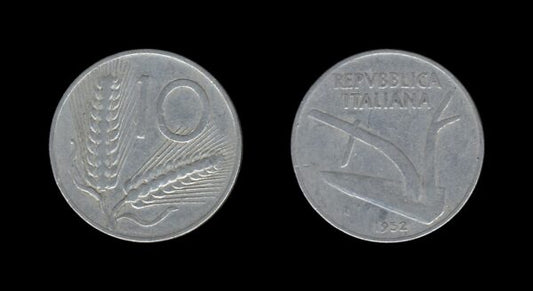 Italy Italija 10 Lire 1952