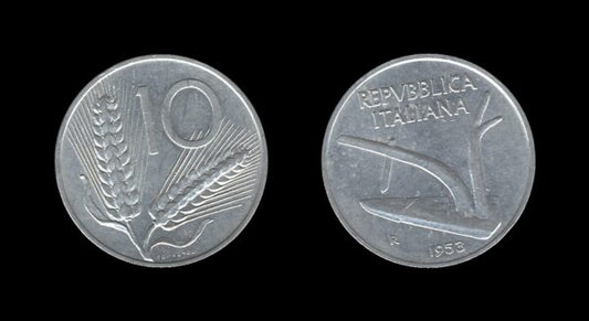 Italy Italija 10 Lire 1953