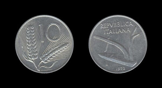 Italy Italija 10 Lire 1973