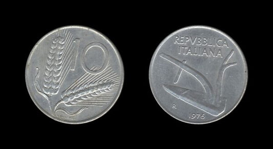 Italy Italija 10 Lire 1976