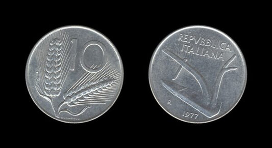 Italy Italija 10 Lire 1977