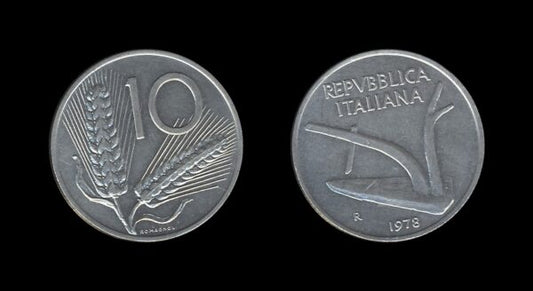 Italy Italija 10 Lire 1978