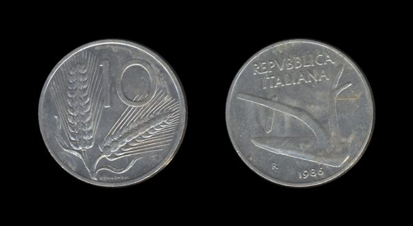 Italy Italija 10 Lire 1986