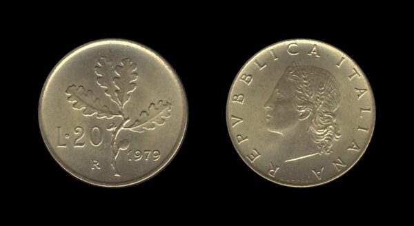 Italy Italija 20 Lire 1979