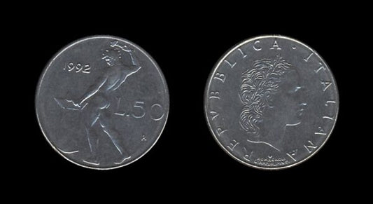 Italy Italija 50 Lire 1992