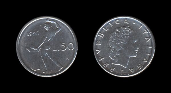 Italy Italija 50 Lire 1995