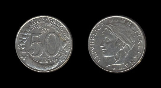 Italy Italija 50 Lire 1997