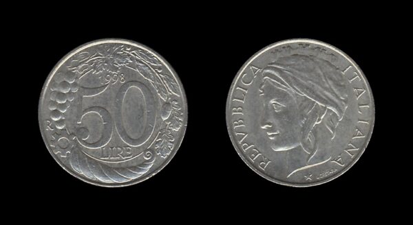 Italy Italija 50 Lire 1998