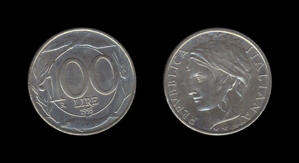 Italy Italija 100 Lire 1993