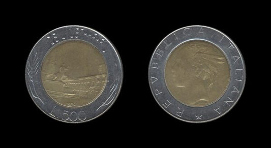 Italy Italija 500 Lire 1988