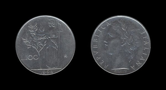 Italy Italija 100 Lire 1968