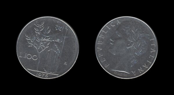 Italy Italija 100 Lire 1976