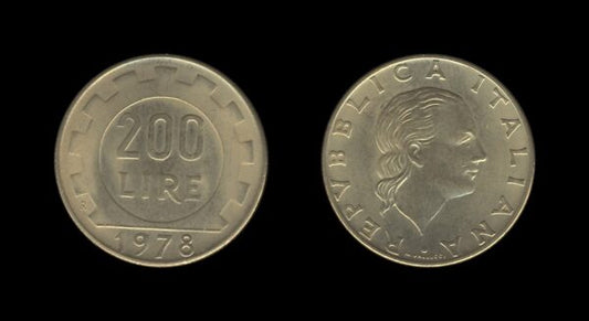 Italy Italija 200 Lire 1978