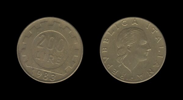 Italy Italija 200 Lire 1983