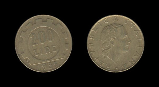 Italy Italija 200 Lire 1985