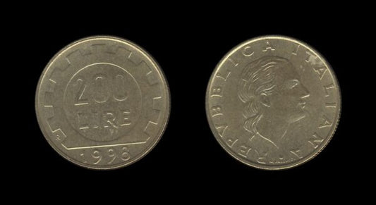 Italy Italija 200 Lire 1998