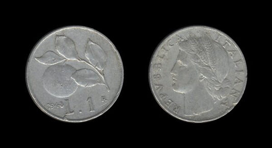 Italy Italija 1 Lira 1948