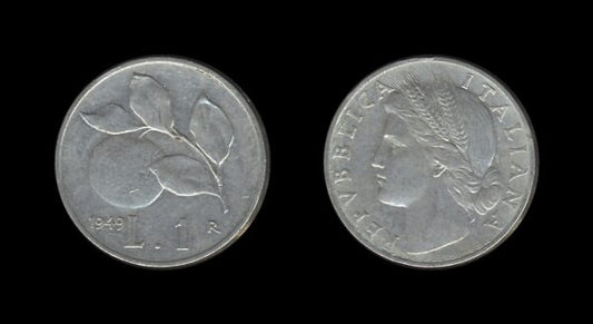 Italy Italija 1 Lira 1949